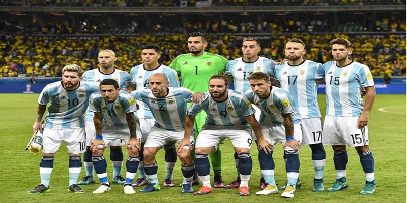 Đội hình của đội tuyển Argentina khi chào sân World Cup